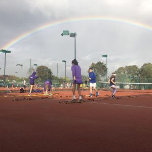 tennis rainbow
